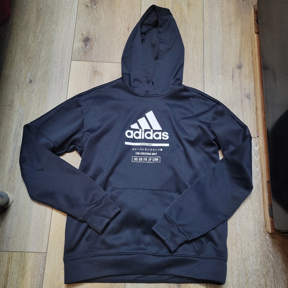 Adidas Men's Black Hoodie with Logo Size S Looks New